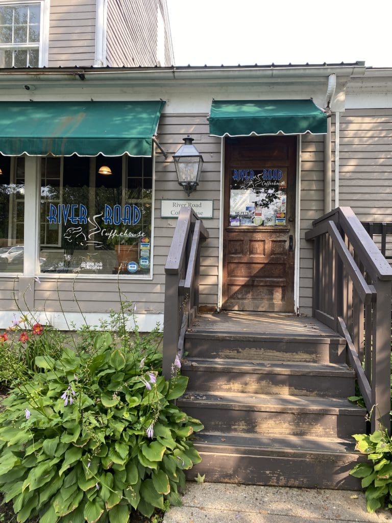 River road coffee storefront in Granville, Ohio.