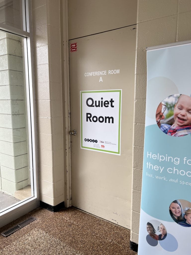 Quiet room at the Ohio State Fair for people with sensitivities to noise.