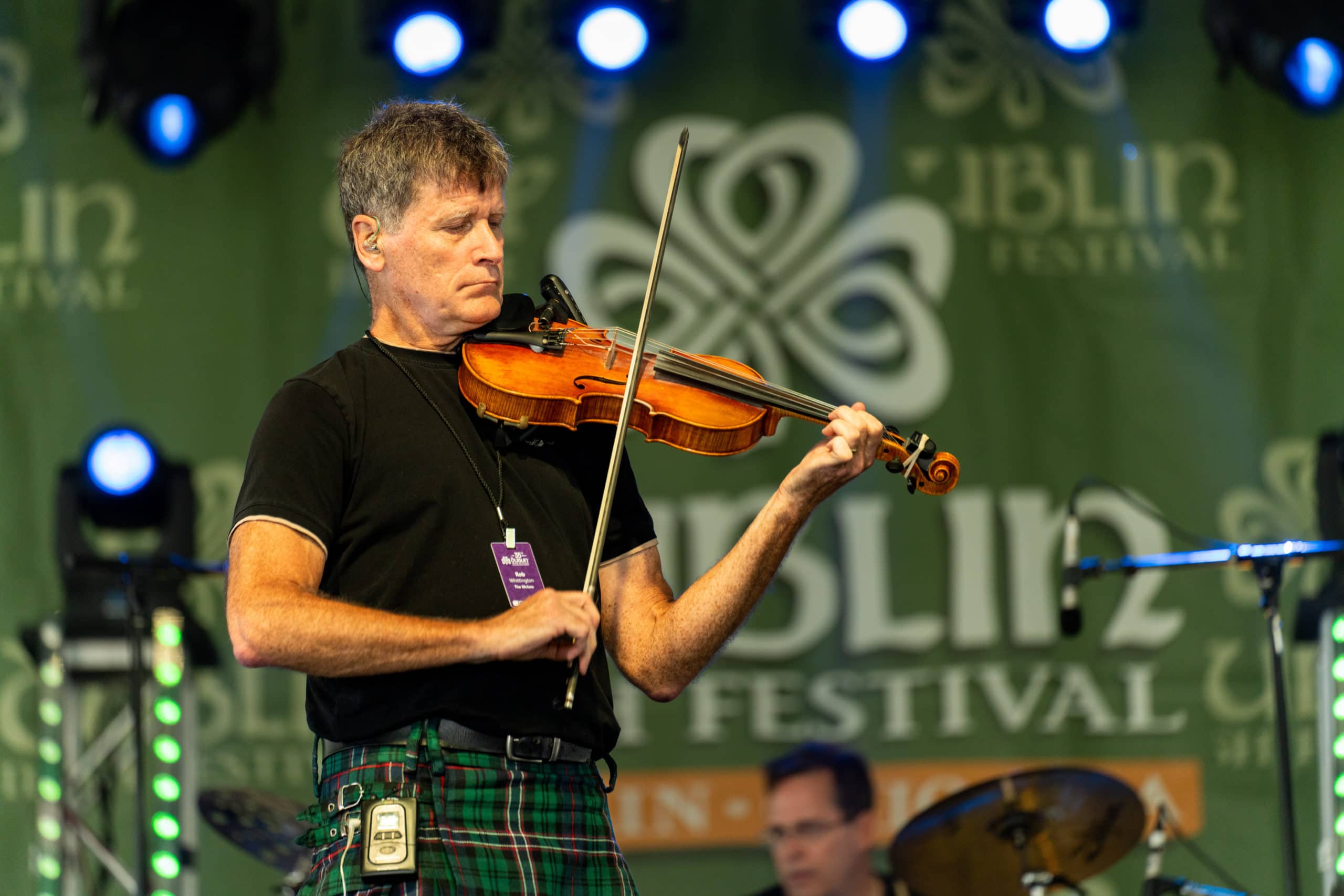 violinist performing at the Dublin Irish Festival in Columbus, OH.