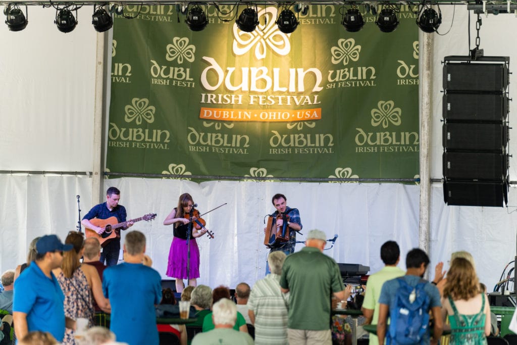 Musicians on the Dublin Irish Festival in Dublin, Ohio. 