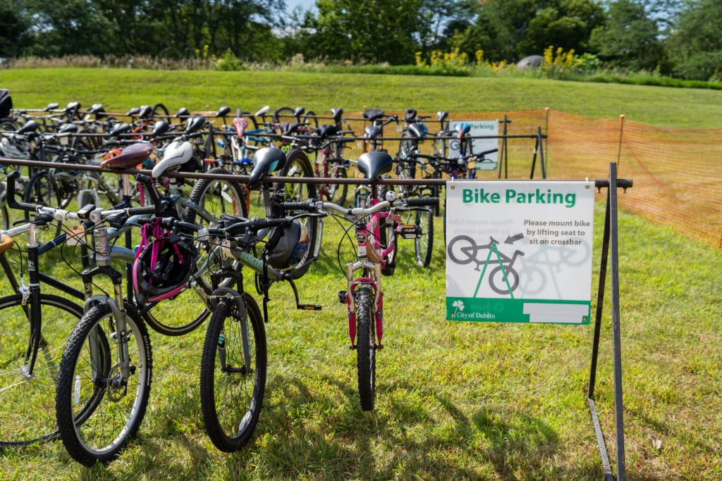 Bike Parking at the Dublin Irish Festival. 