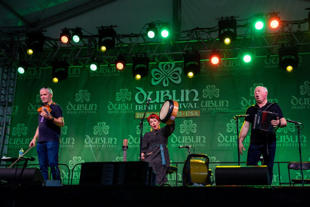 Music act performing at the Dublin Irish Festival 2022.