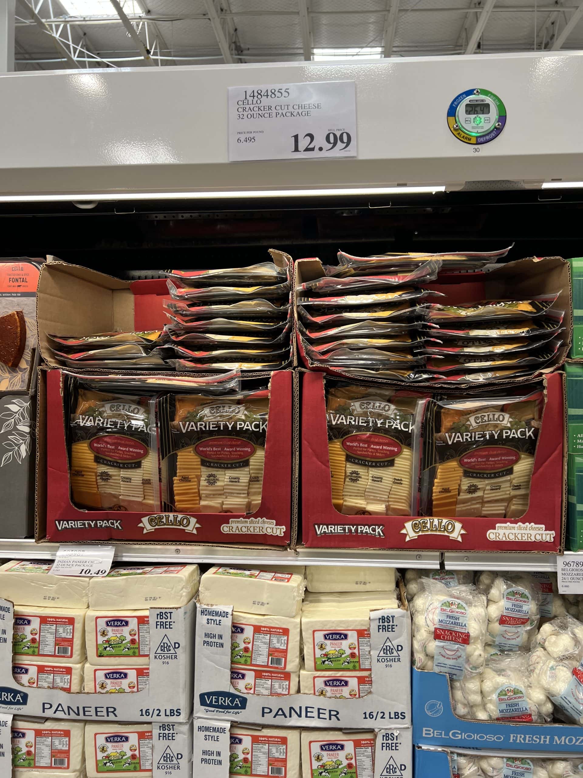 Cracker cheese slices found at Costco Polaris in Columbus Ohio.