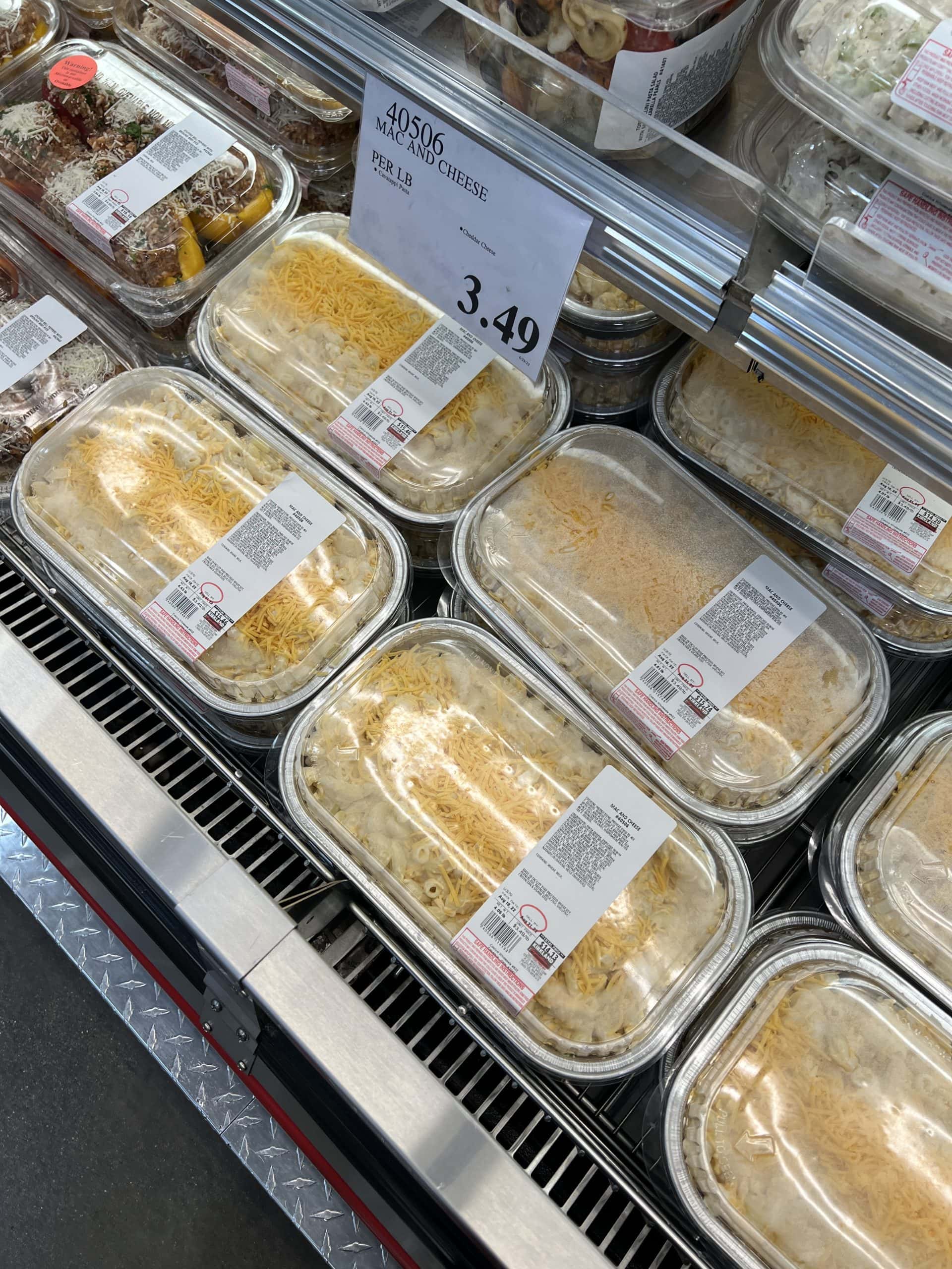 Ready to cook mac and cheese found at Costco Polaris in Columbus Ohio.
