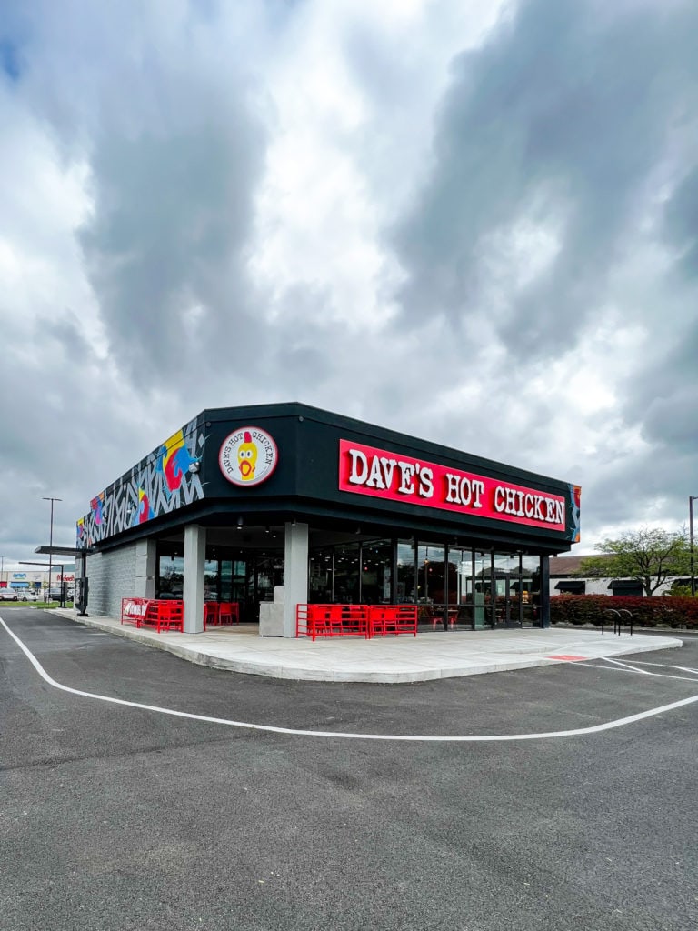 The exterior of Dave's Hot Chicken in Columbus, Ohio. 