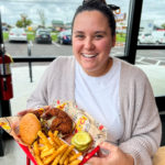 Women at the Columbus Ohio Dave's Hot Chicken.